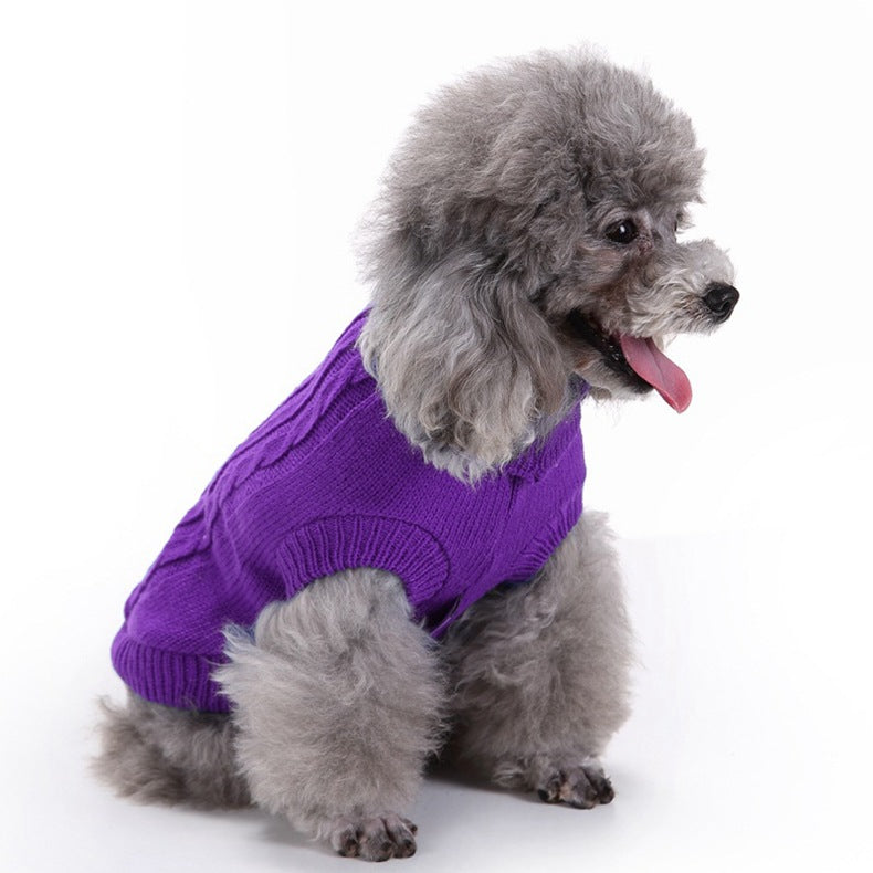 Pet Winter Clothes Classic Dog Blank Sweater
