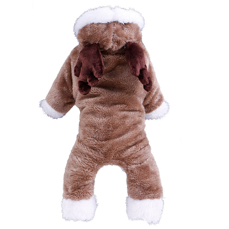 Pet Elk Christmas Costumes Dog Clothes