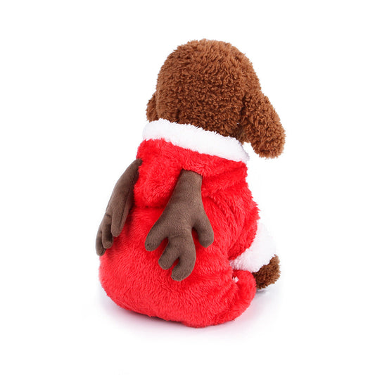 Pet Elk Christmas Costumes Dog Clothes