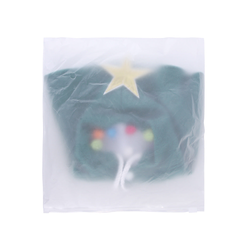 Dog Santa Tree Cloak Cat Christmas Costume with Hat