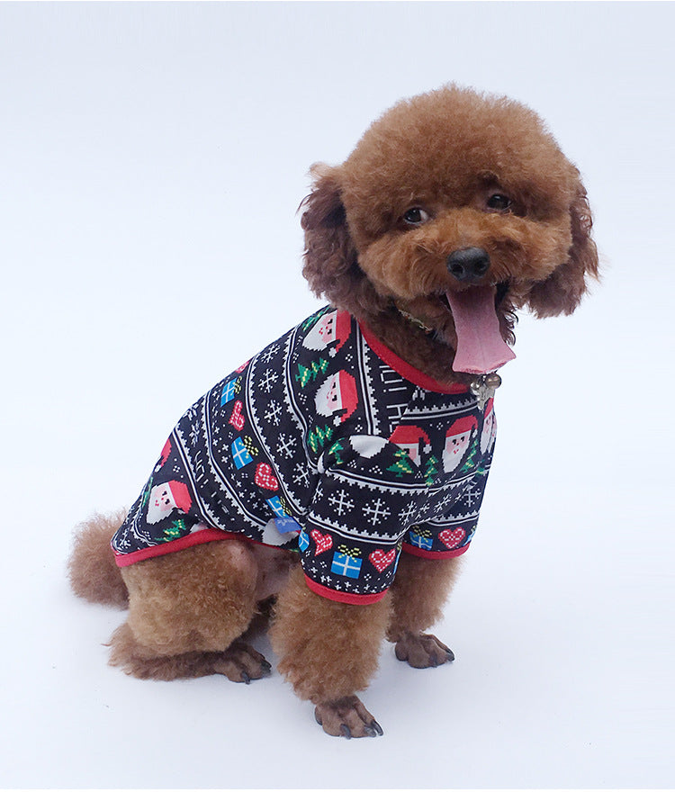 Christmas Dog Shirt Vest Soft Breathable Pet Clothes
