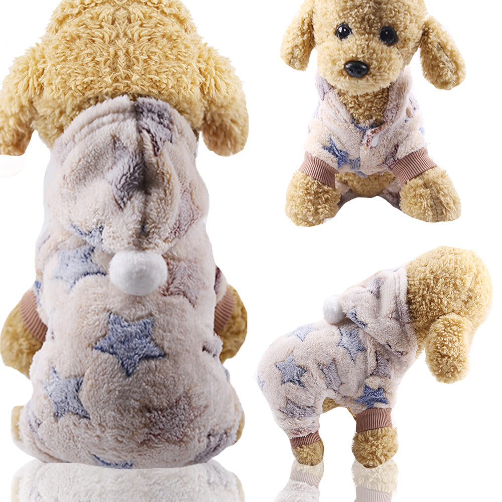 Pet Hoodies Jumpsuit Dogs Flannel Pajamas