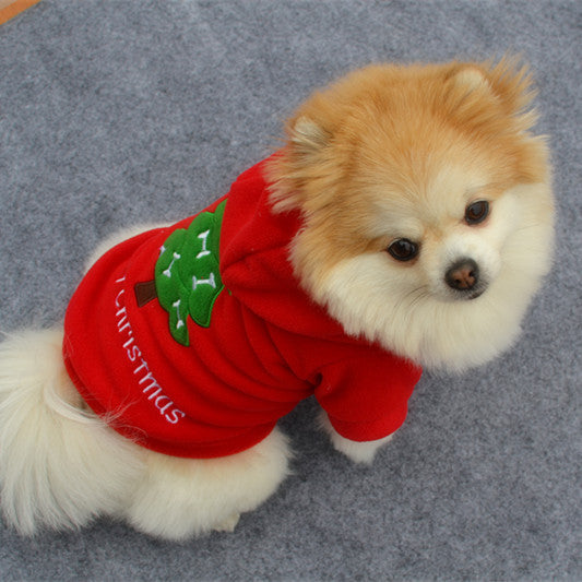 Puppy Christmas Pet Santa Claus Suit