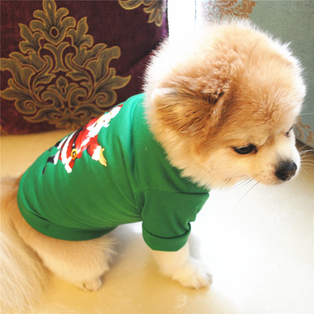 Christmas Cute Printed Breathable Puppy Clothes