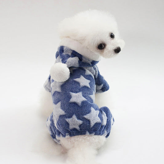 Pet Jumpsuit Dogs Star Flannel Pajamas
