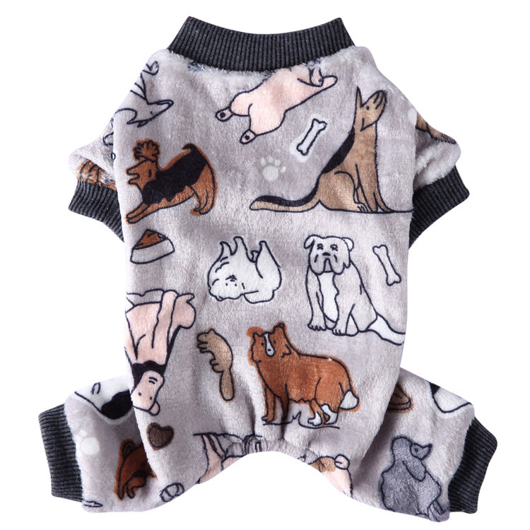 Pet Jumpsuit Clothes with Cute Pattern