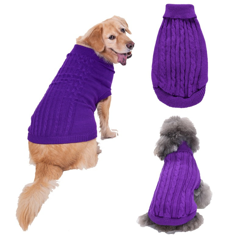Pet Winter Clothes Classic Dog Blank Sweater