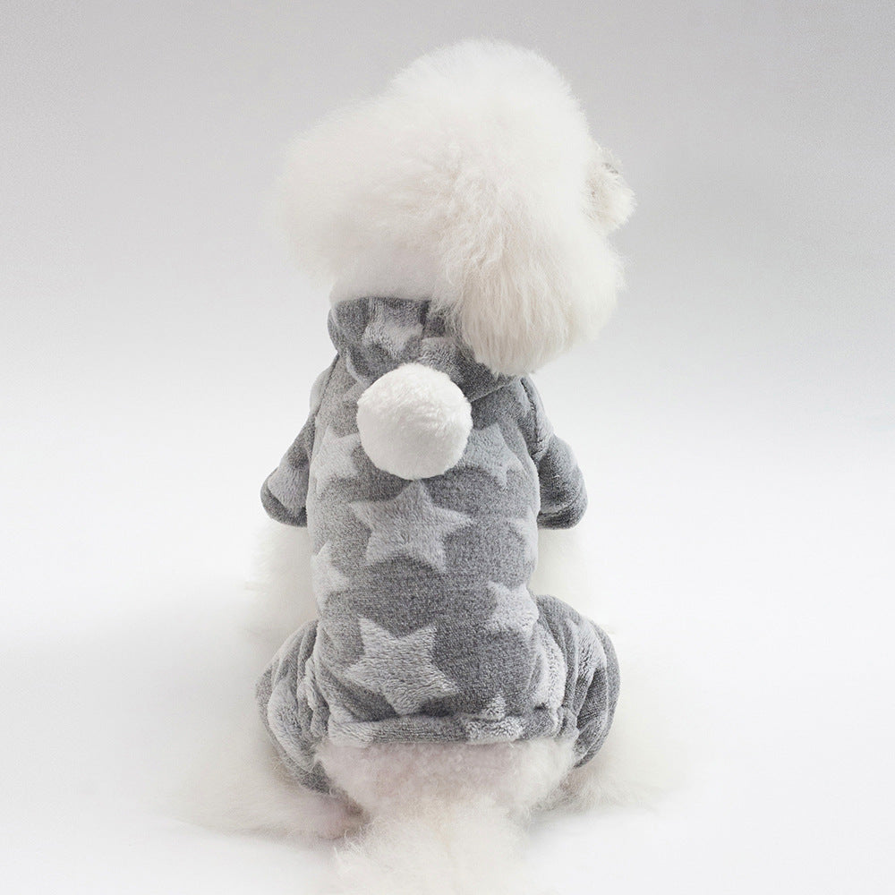 Pet Jumpsuit Dogs Star Flannel Pajamas
