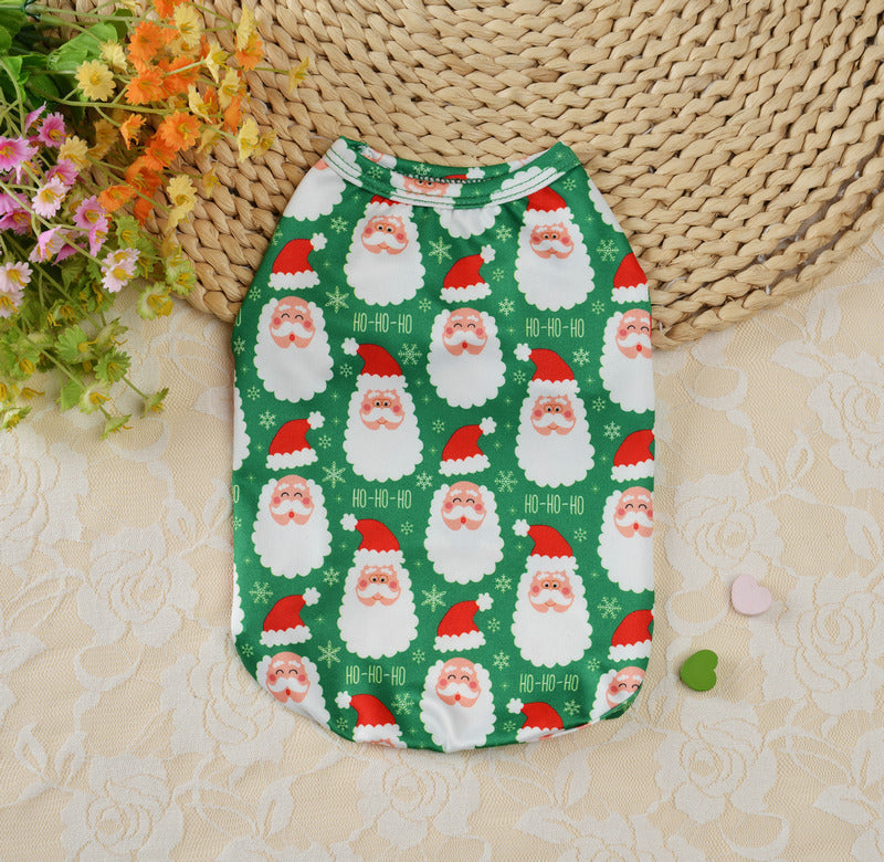 Christmas Pet Vest Shirt Dog Apparel Clothes