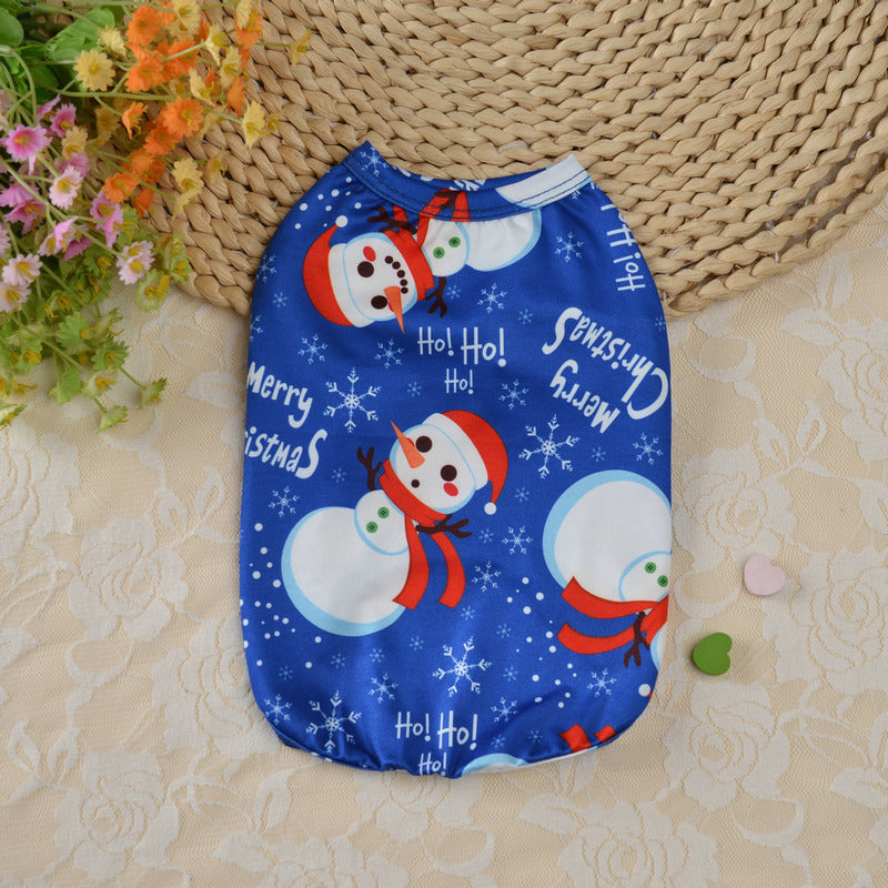 Christmas Pet Vest Shirt Dog Apparel Clothes