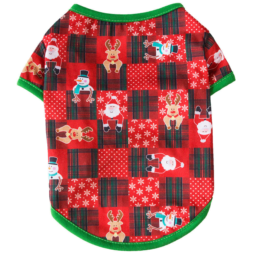 Christmas Dog Shirt Vest Soft Breathable Pet Clothes